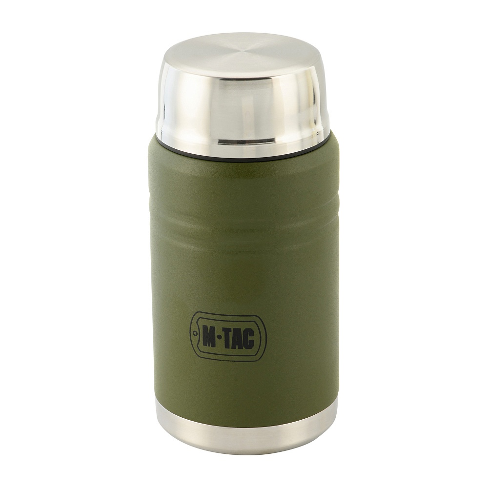 Maisto termosas M-TAC Thermos 750 ml su sudedamu šaukštu, olive spalva